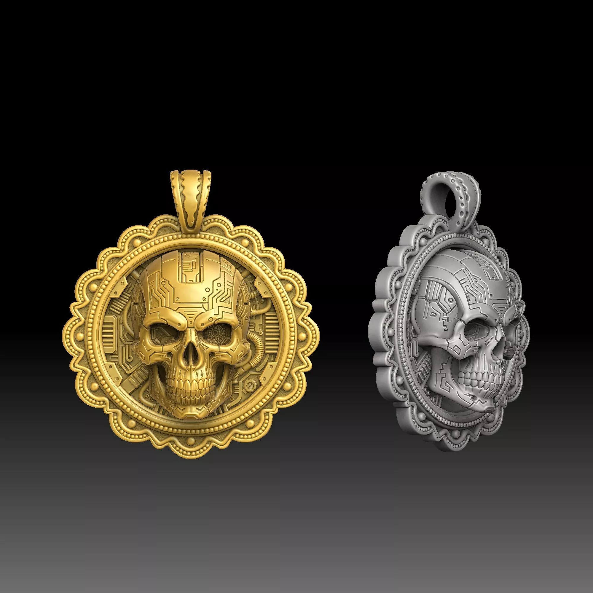 Negative Space Designs- one inch pendant 3D print model
