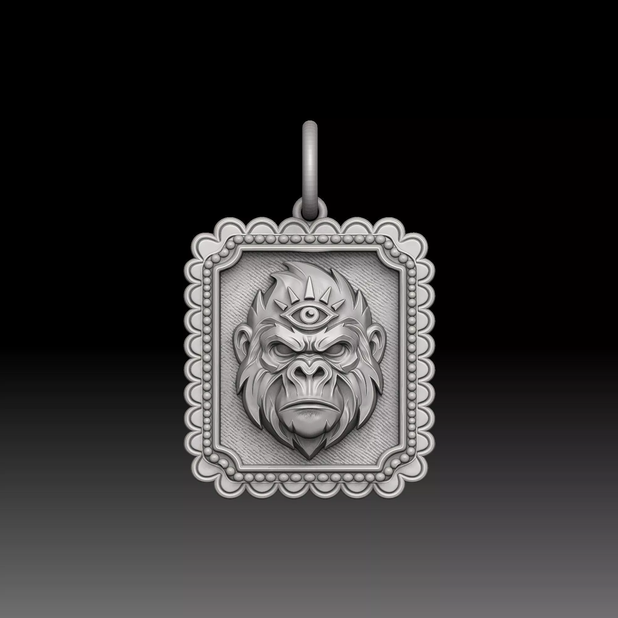 Negative Space Designs- one inch pendant 3D print model