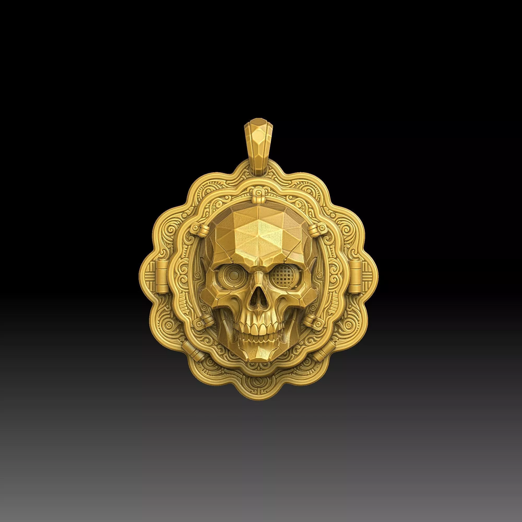Negative Space Designs- one inch pendant 3D print model