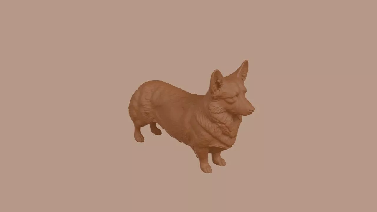Pembroke Welsh Corgi 3D print model