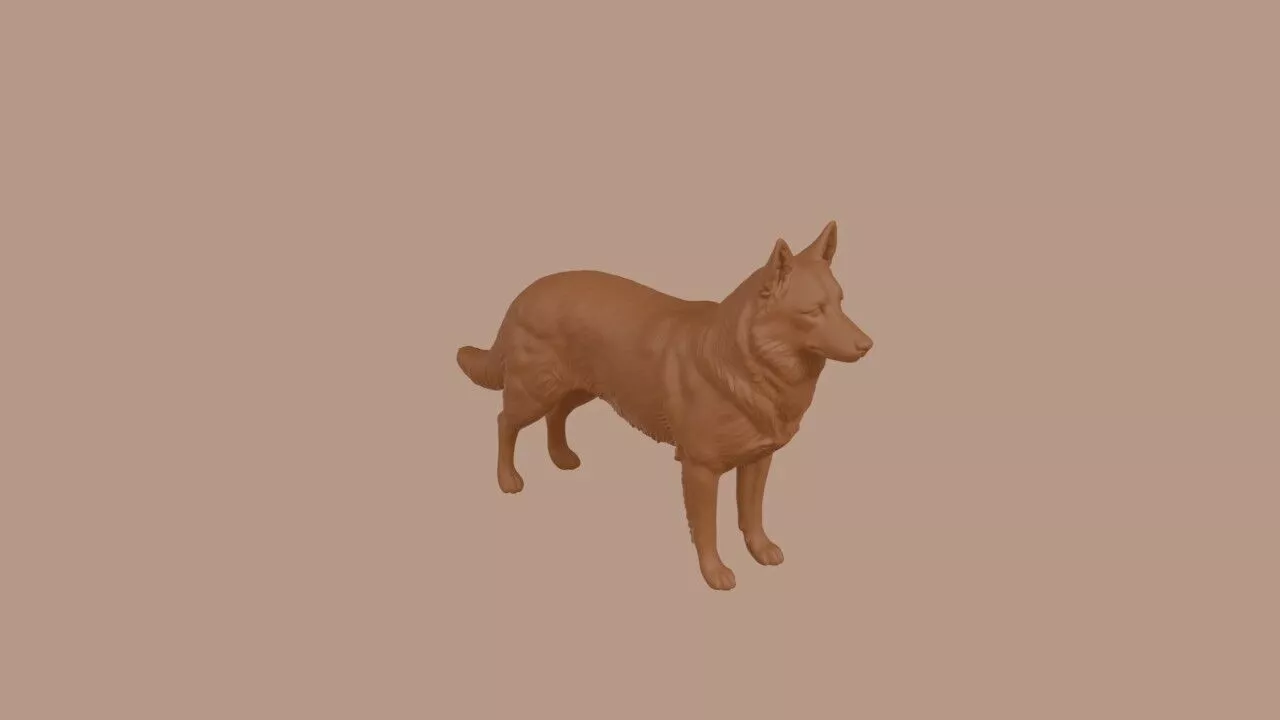 Norwegian Buhund 3D print model