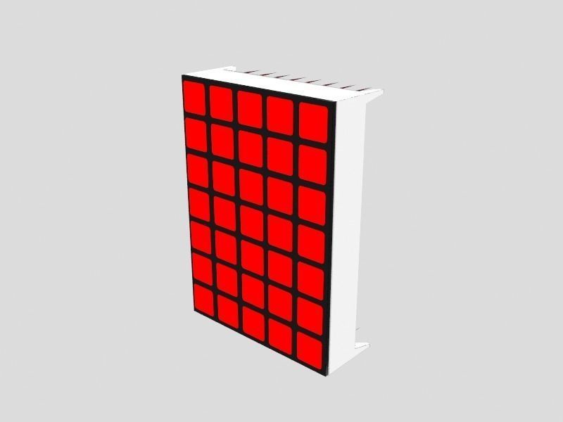 Matrix 5x7 LED Display Model Low-poly 3D model_4