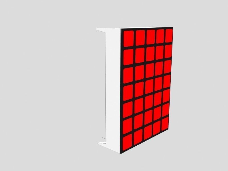Matrix 5x7 LED Display Model Low-poly 3D model_3