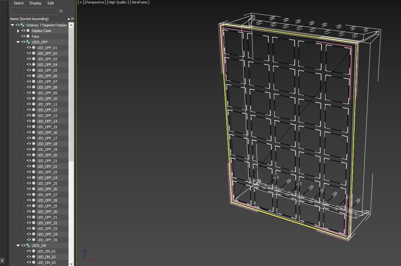 Matrix 5x7 LED Display Model Low-poly 3D model_12
