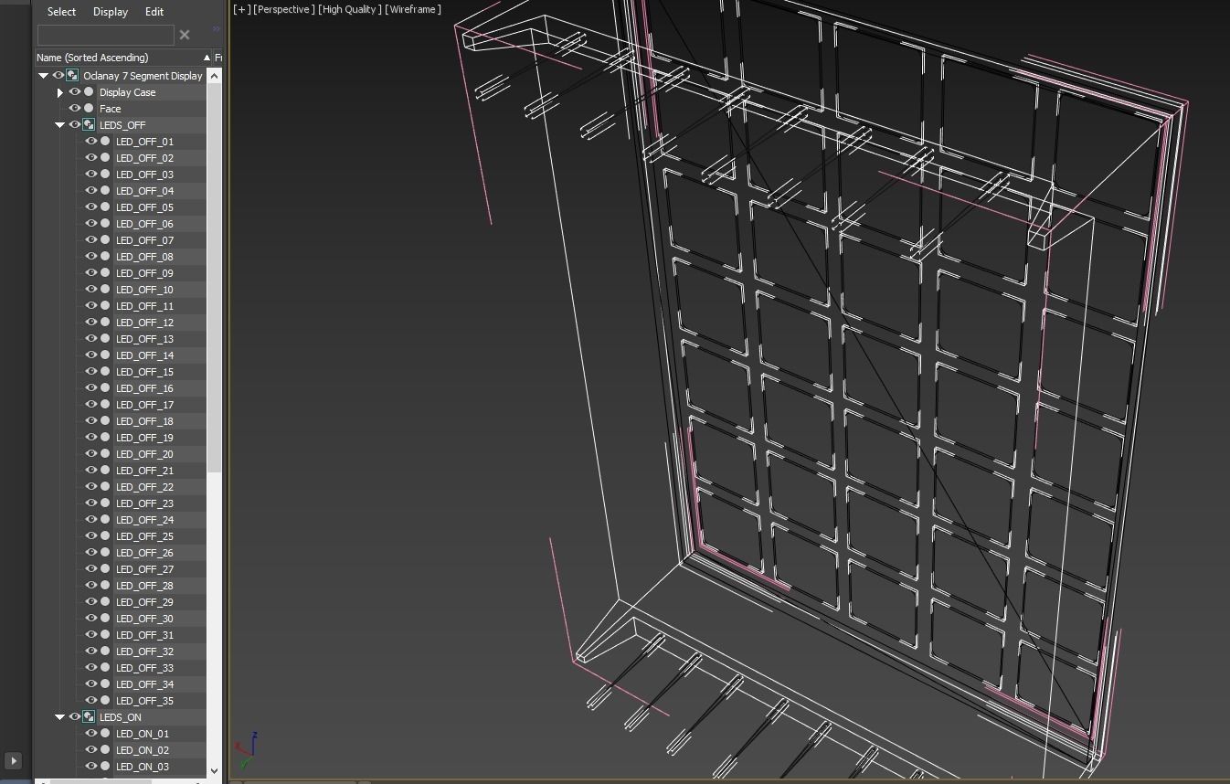 Matrix 5x7 LED Display Model Low-poly 3D model_10