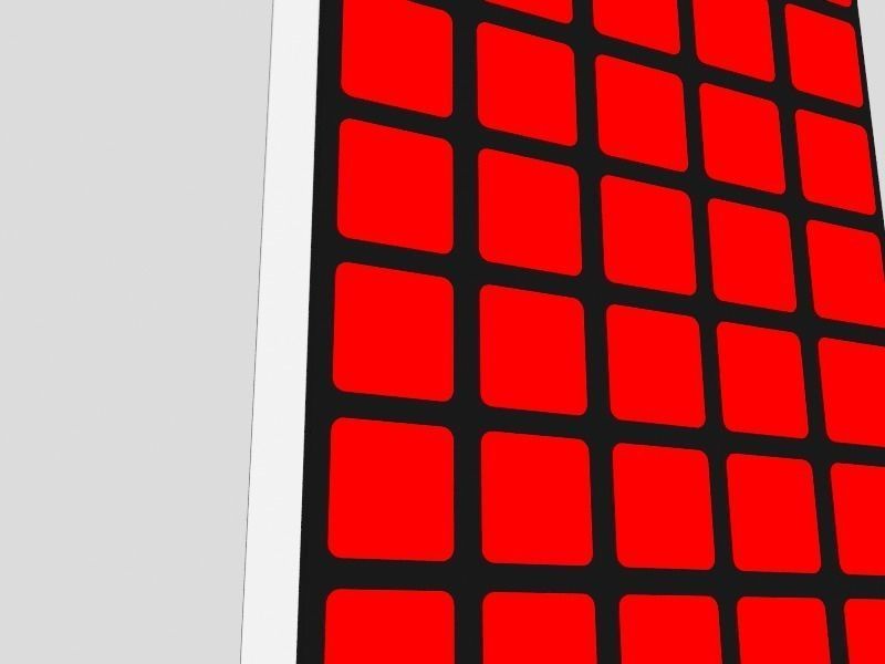 Matrix 5x7 LED Display Model Low-poly 3D model_2