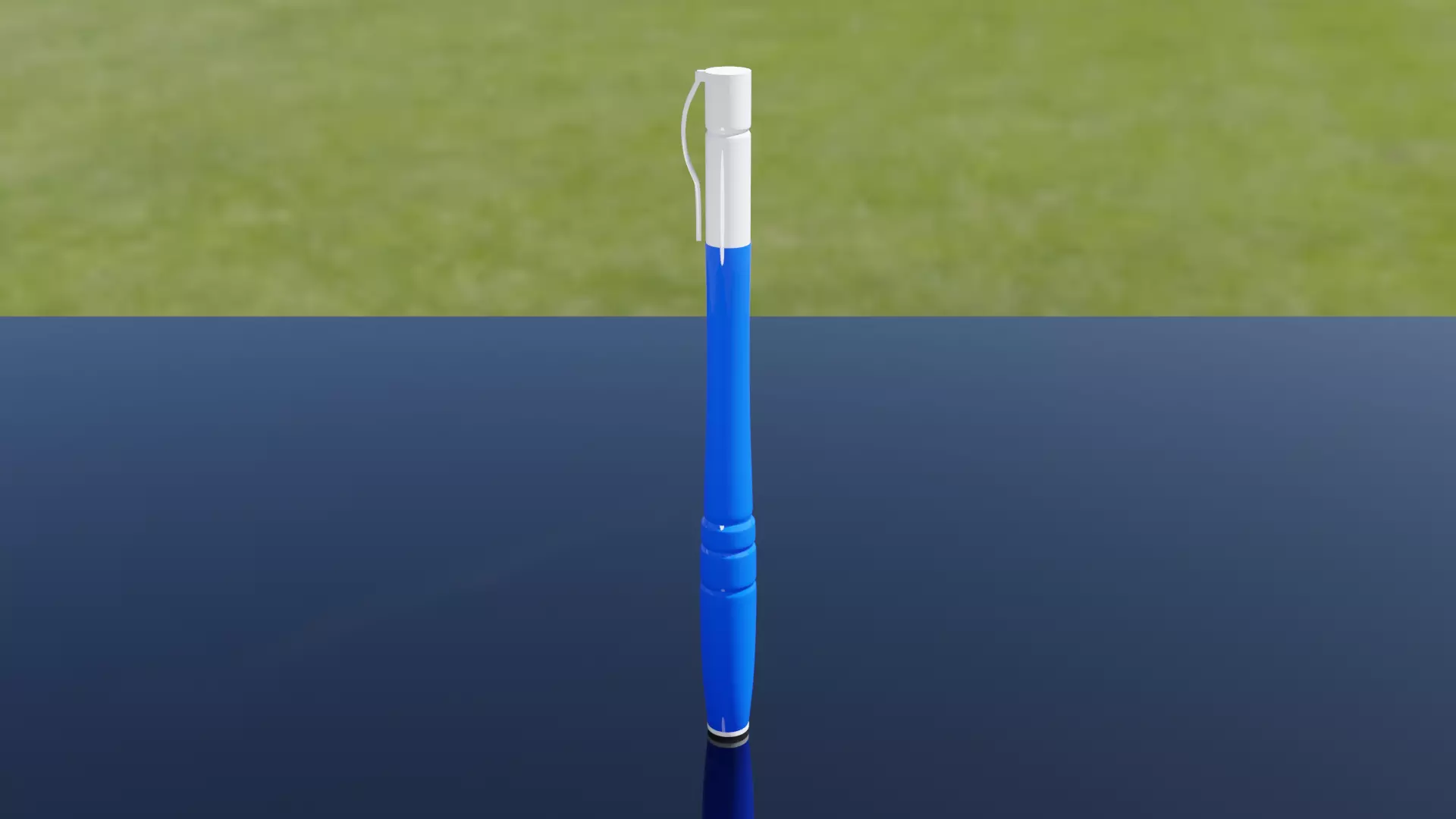 Realistic Blue Ballpoint Pen 3D Model Low-poly 3D model