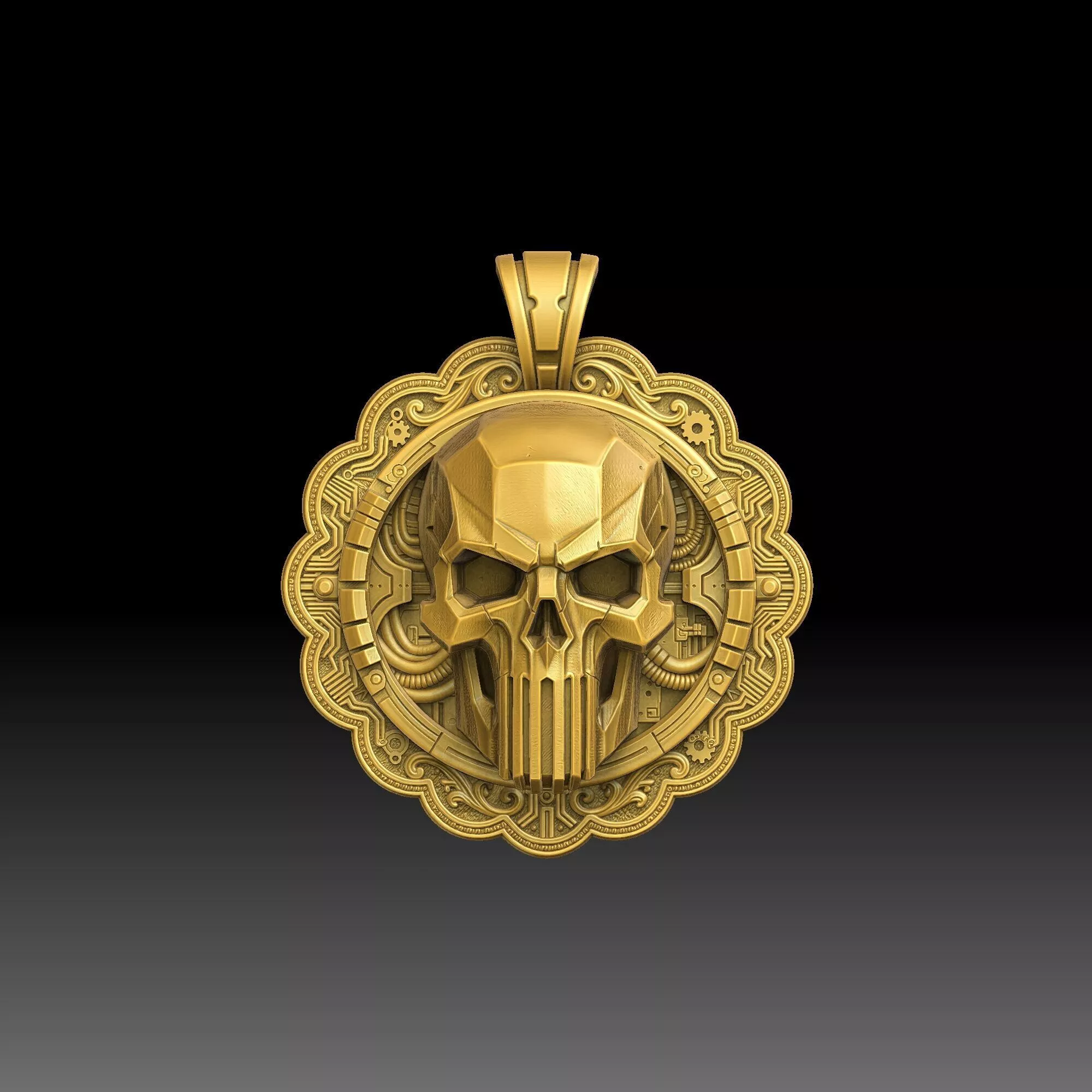 Negative Space Designs- one inch pendant 3D print model