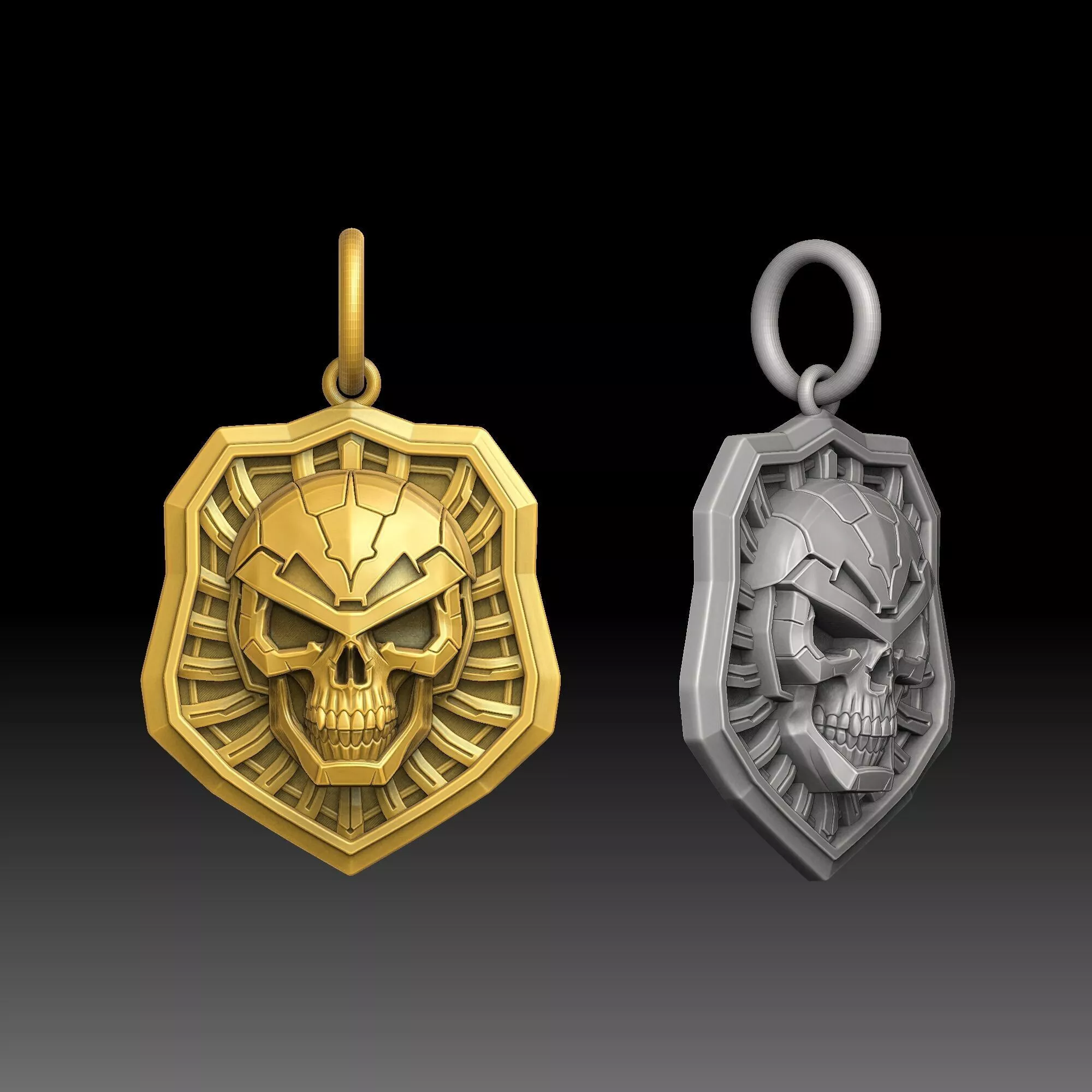 Negative Space Designs- one inch pendant 3D print model