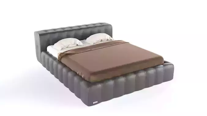 3d model of leather bed