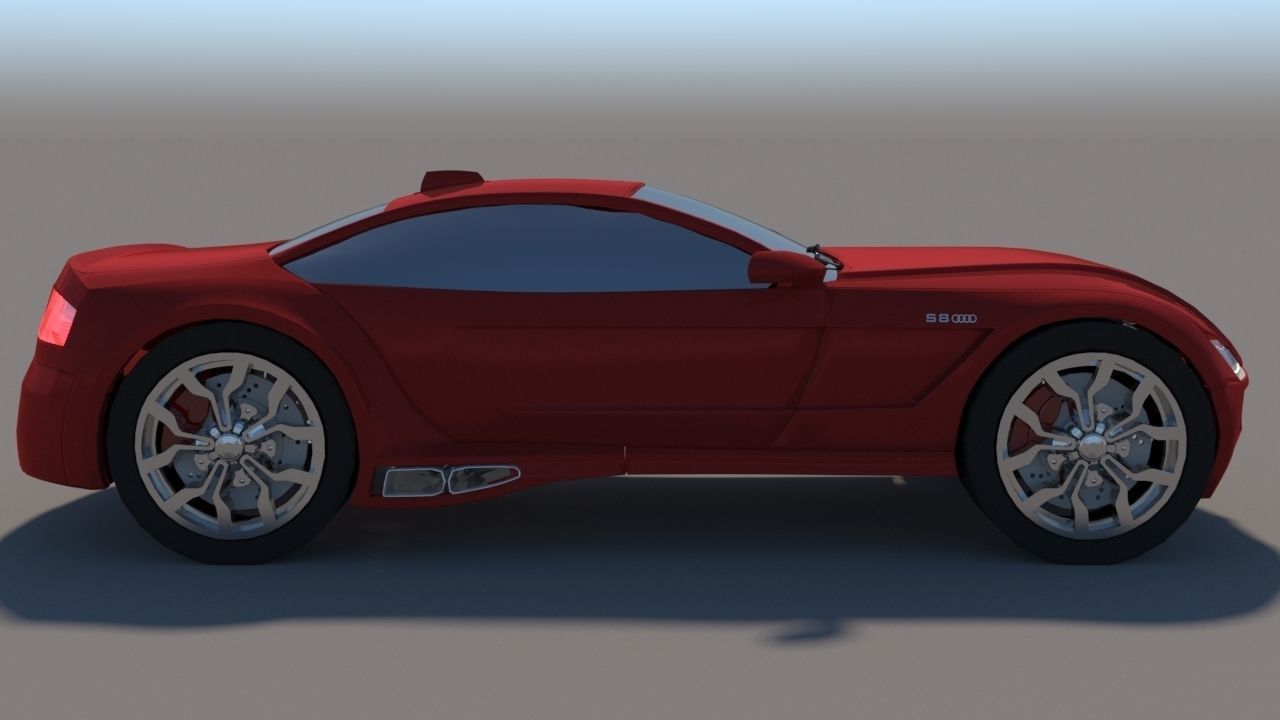 Audi S8 Low-poly 3D model_3