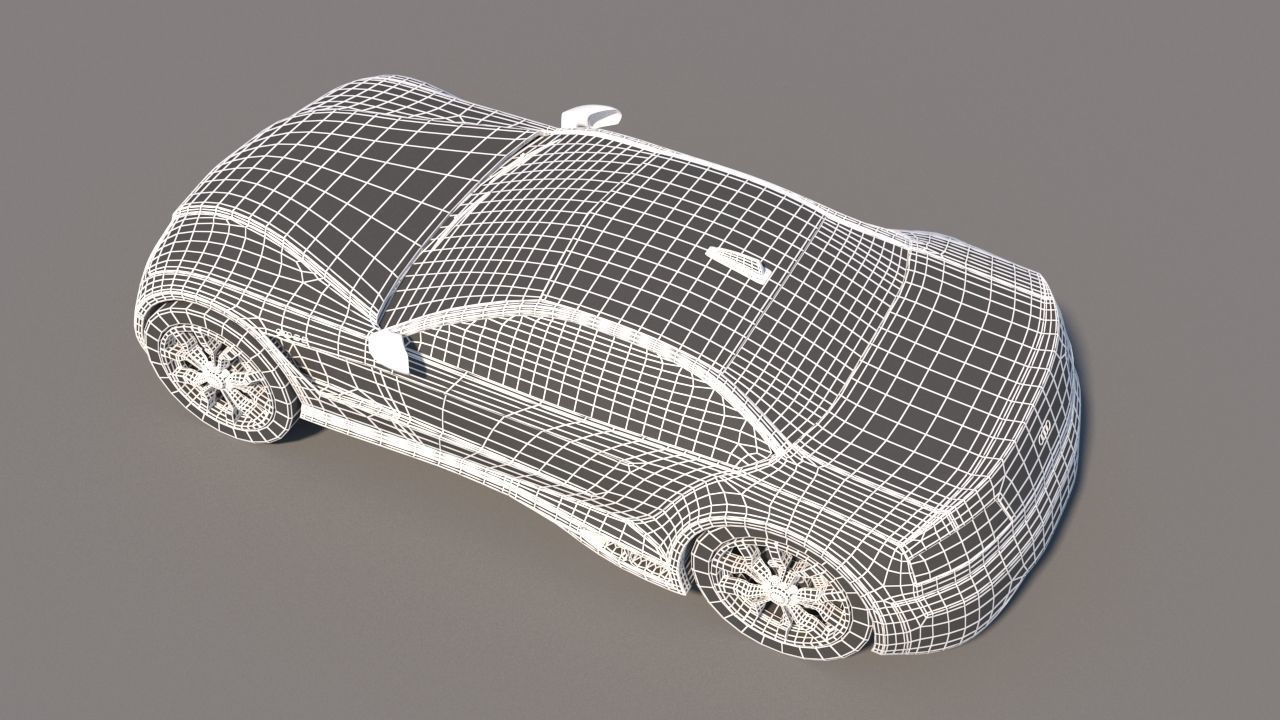 Audi S8 Low-poly 3D model_5