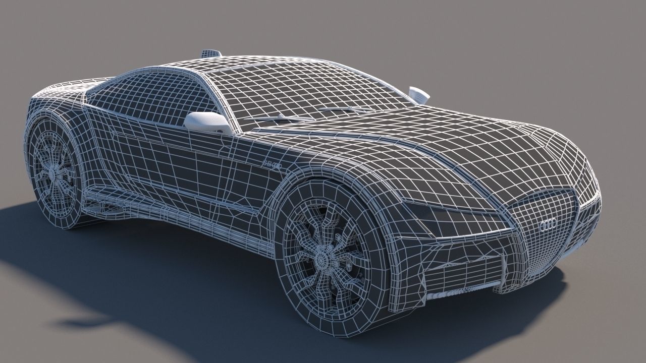 Audi S8 Low-poly 3D model_6