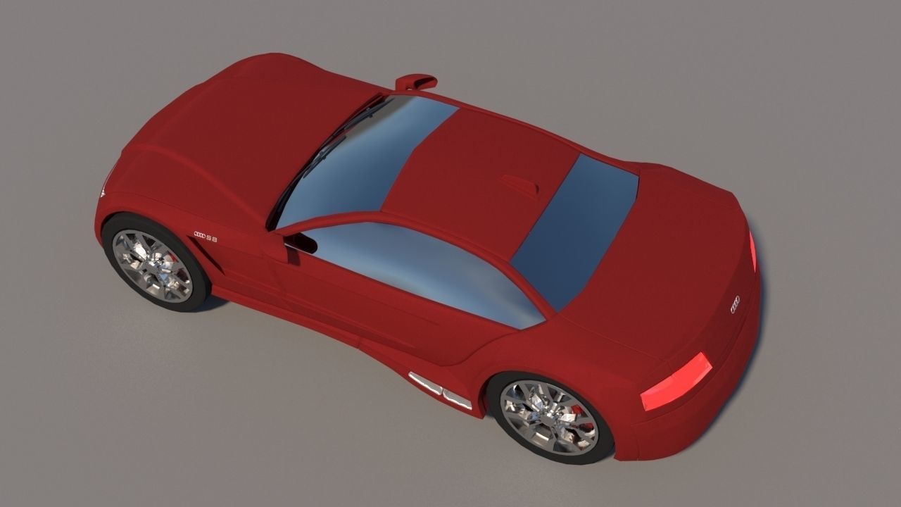 Audi S8 Low-poly 3D model_2
