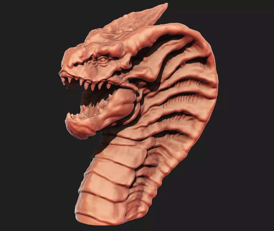 Dragon Head Sculpture Free 3D print model