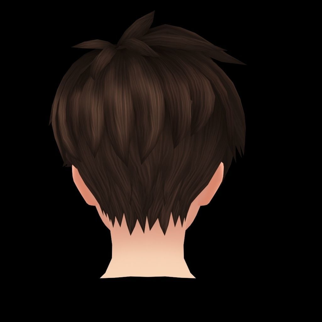 Anime Head model  Gundam Series- Boy Low-poly 3D model_5