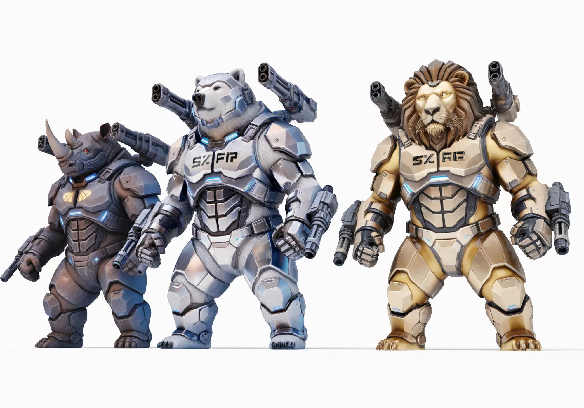sci-fi animal collection printable 3D print model