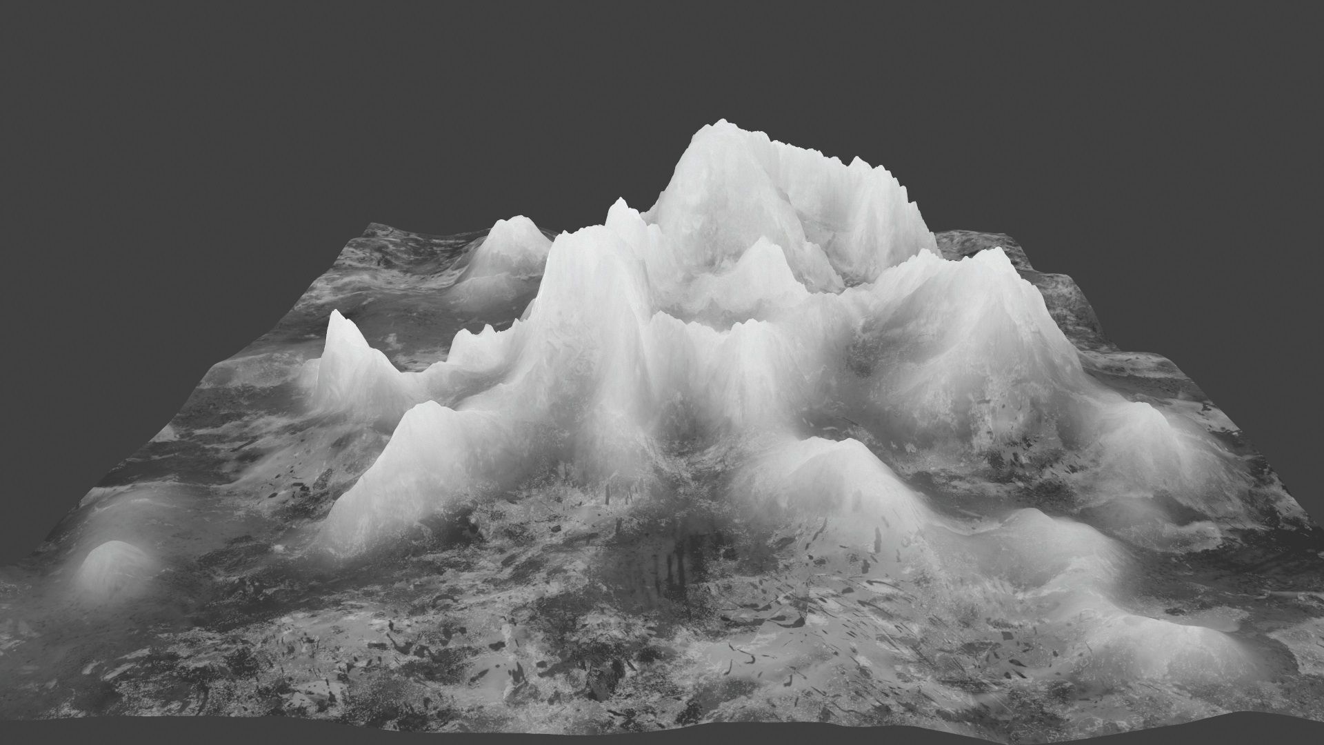 iceberg snowy mountain Low-poly 3D model_9