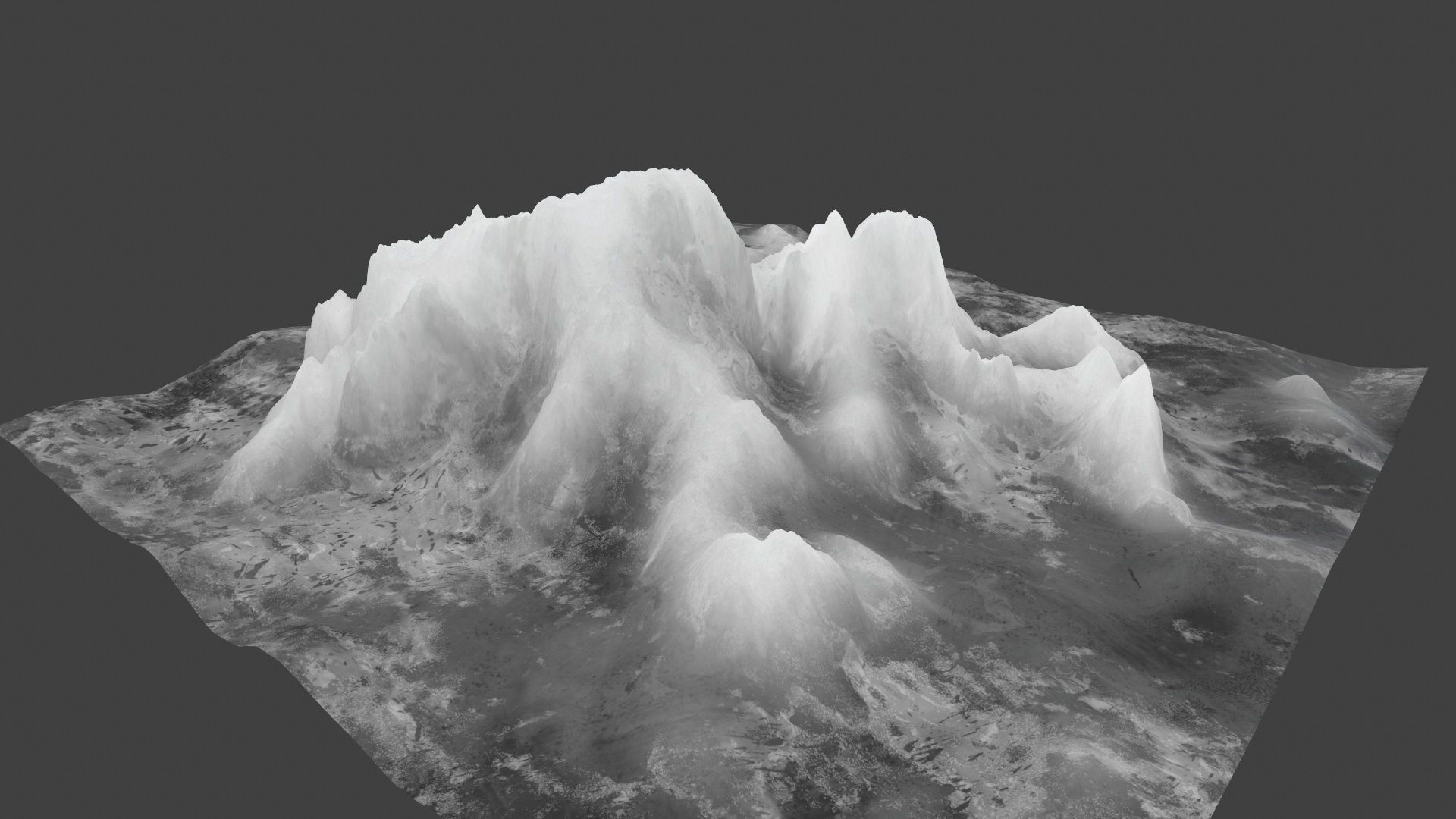 iceberg snowy mountain Low-poly 3D model_4
