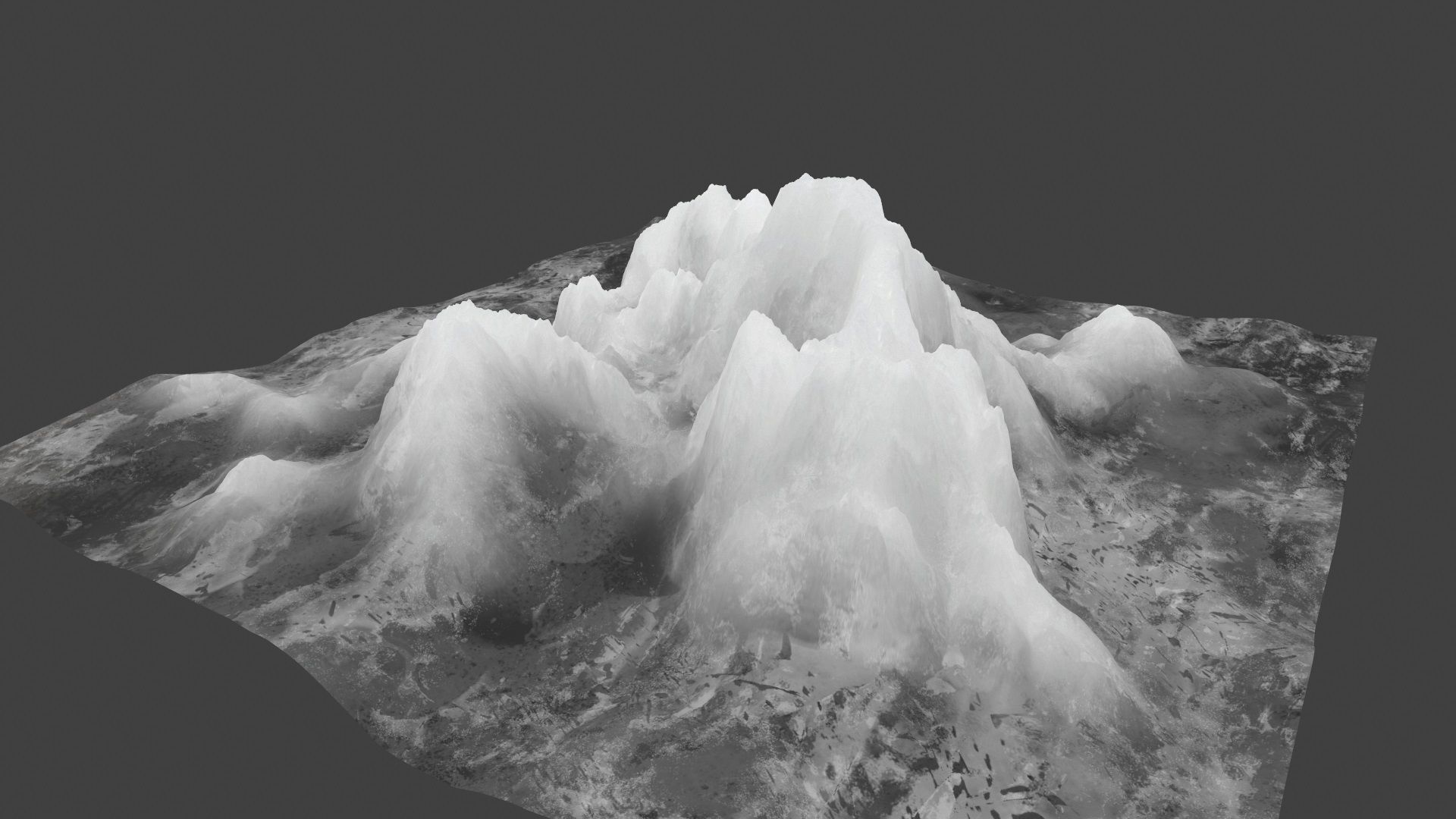 iceberg snowy mountain Low-poly 3D model_8