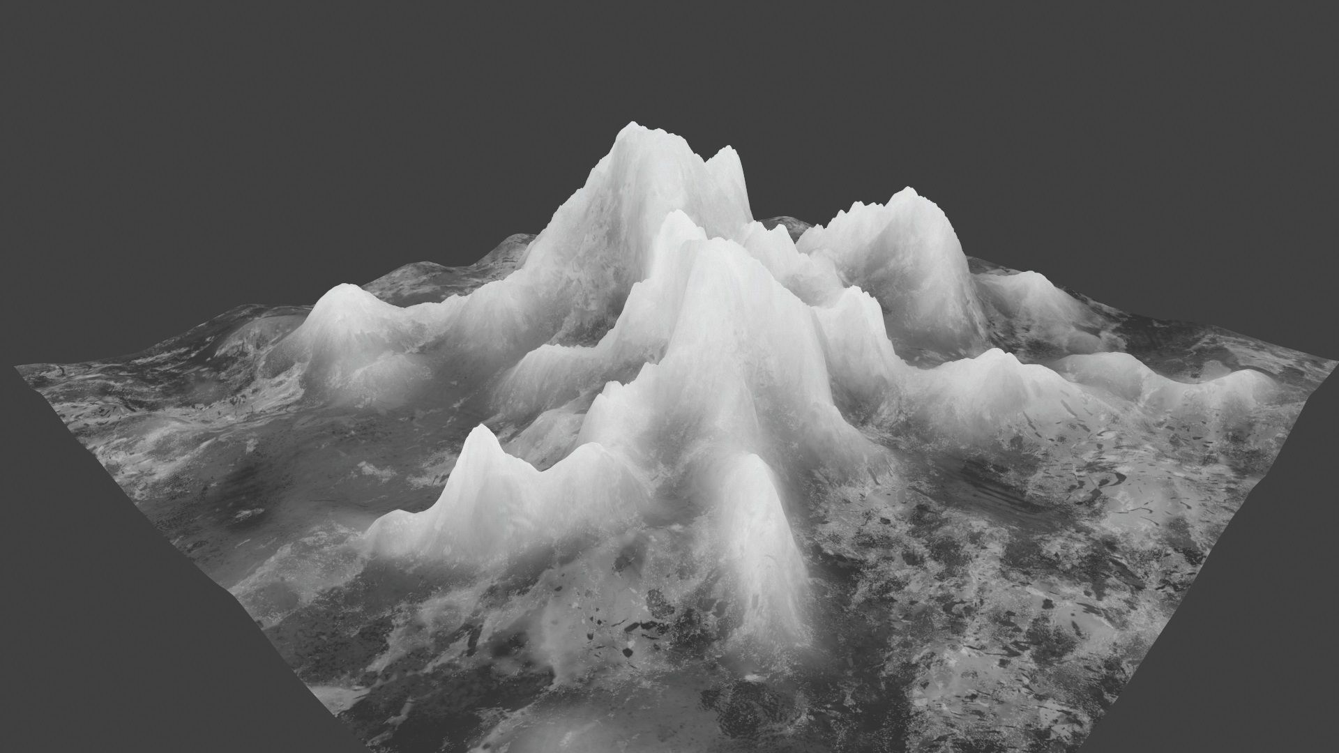 iceberg snowy mountain Low-poly 3D model_5