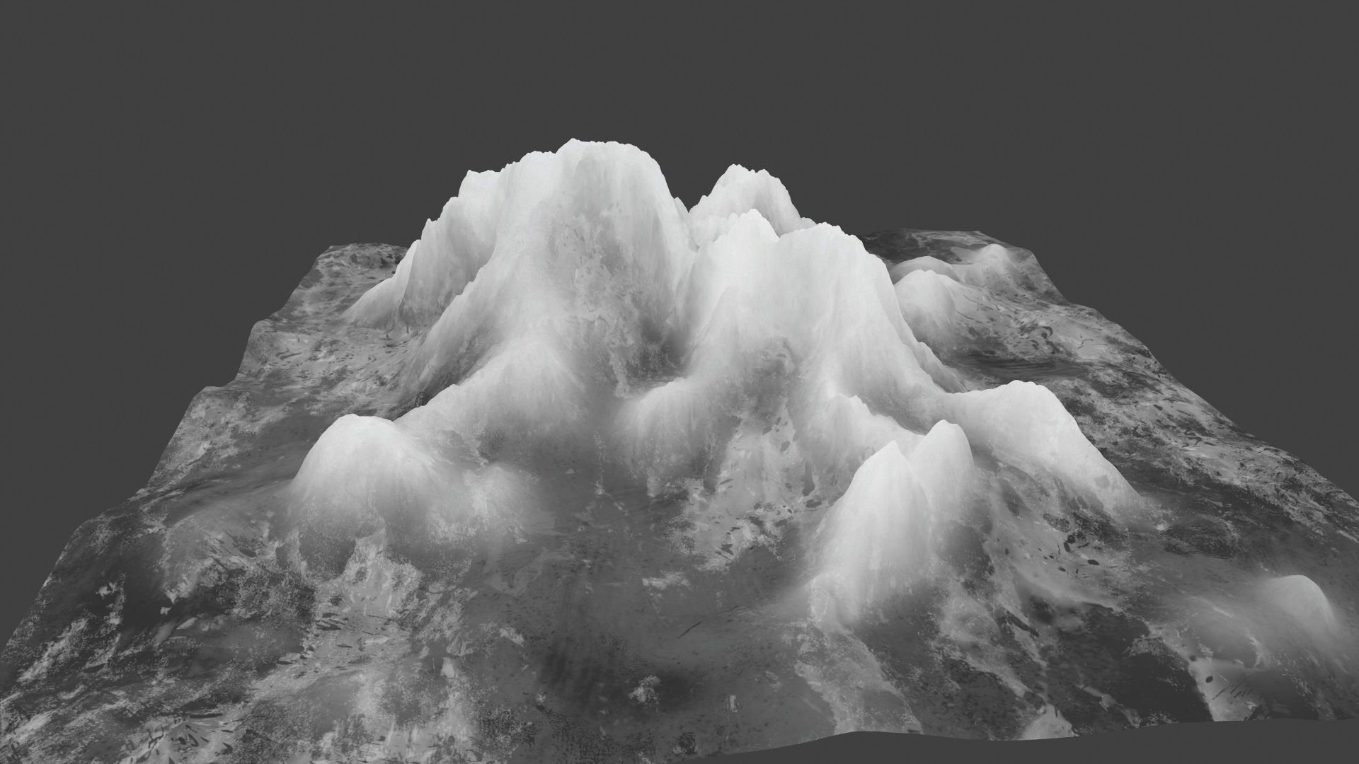 iceberg snowy mountain Low-poly 3D model_7