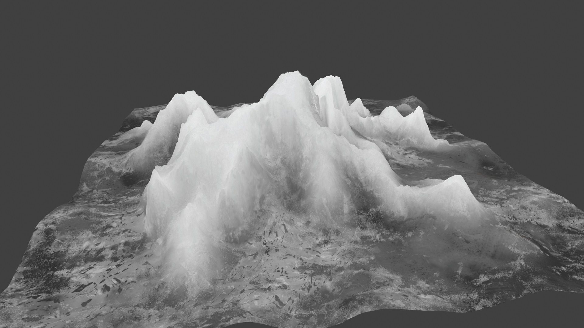 iceberg snowy mountain Low-poly 3D model_6