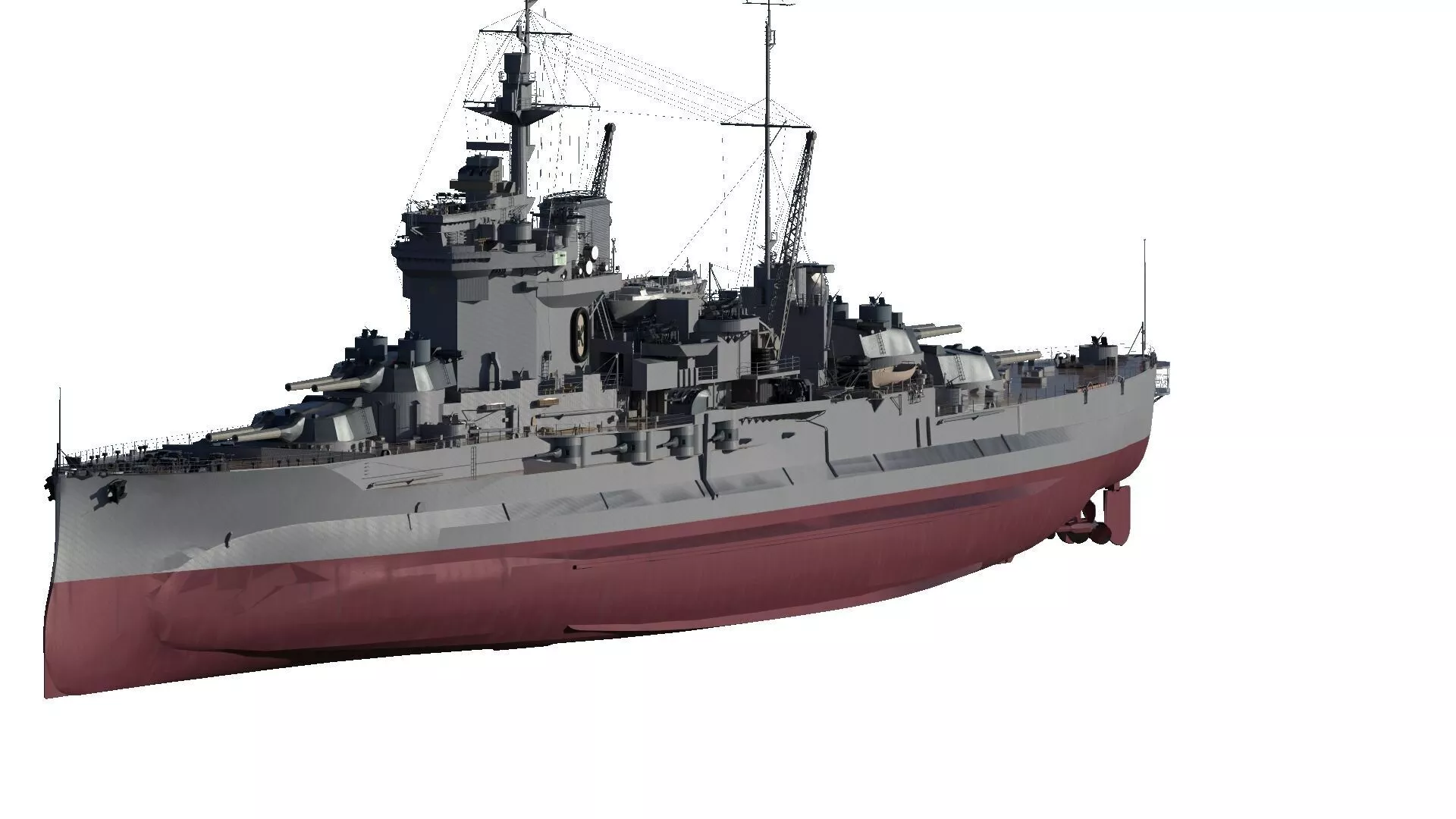 WW1 BRITAIN ROYAL NAVY QUEEN ELIZABETH CLASS BATTLESHIP 3D model