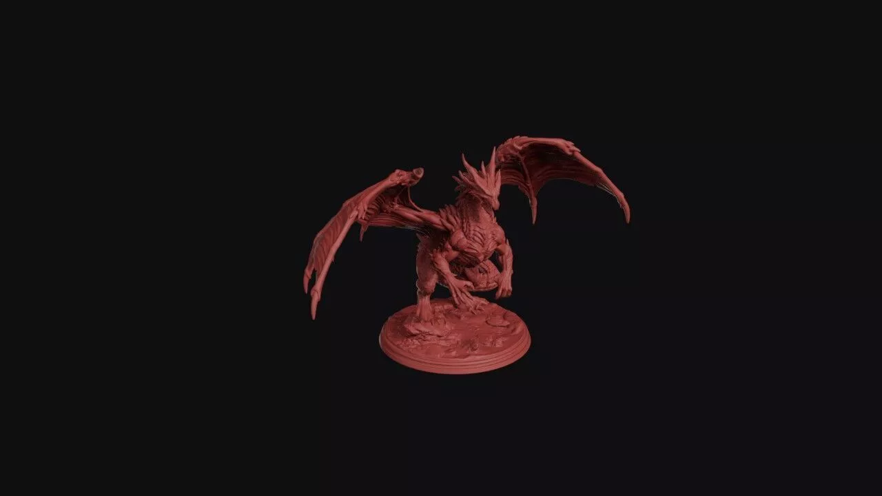 Spectral Spirit Dragon Beast Sculpture 3D print model