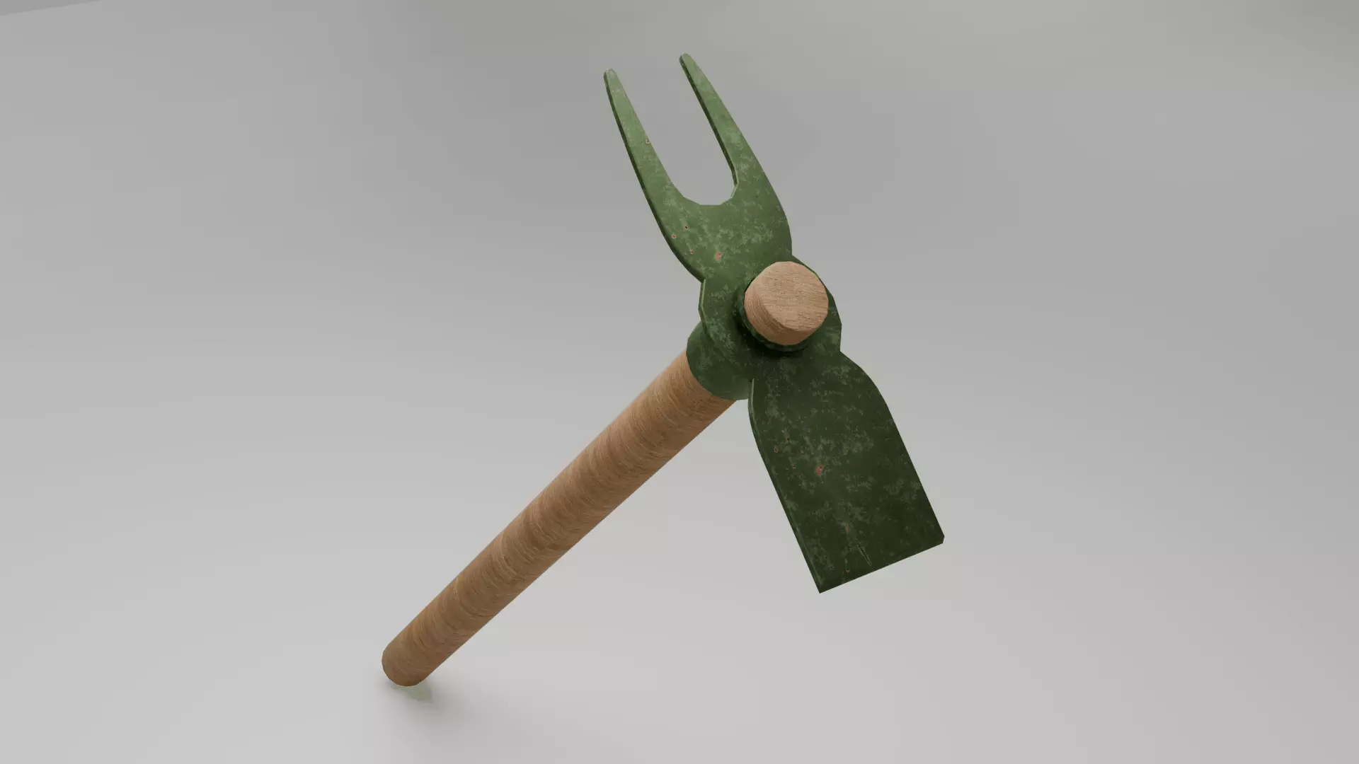 Dirty Fork Hoe Free low-poly 3D model