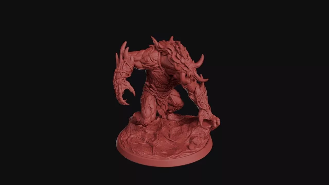 Jungle Reptilian Monster Beast Miniature 3D print model