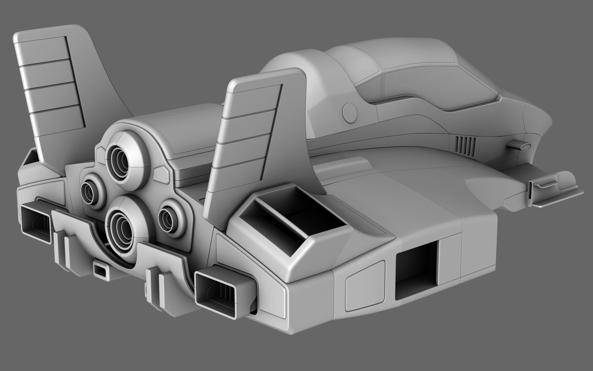 Sci-Fi Race Car Future Formula 3D model_4