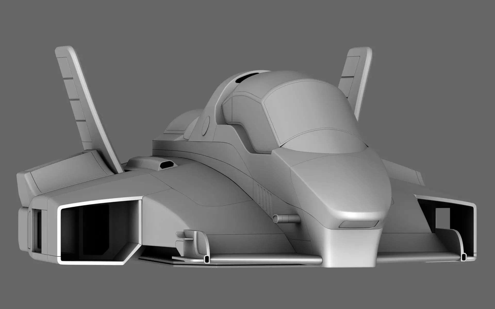 Sci-Fi Race Car Future Formula 3D model_0