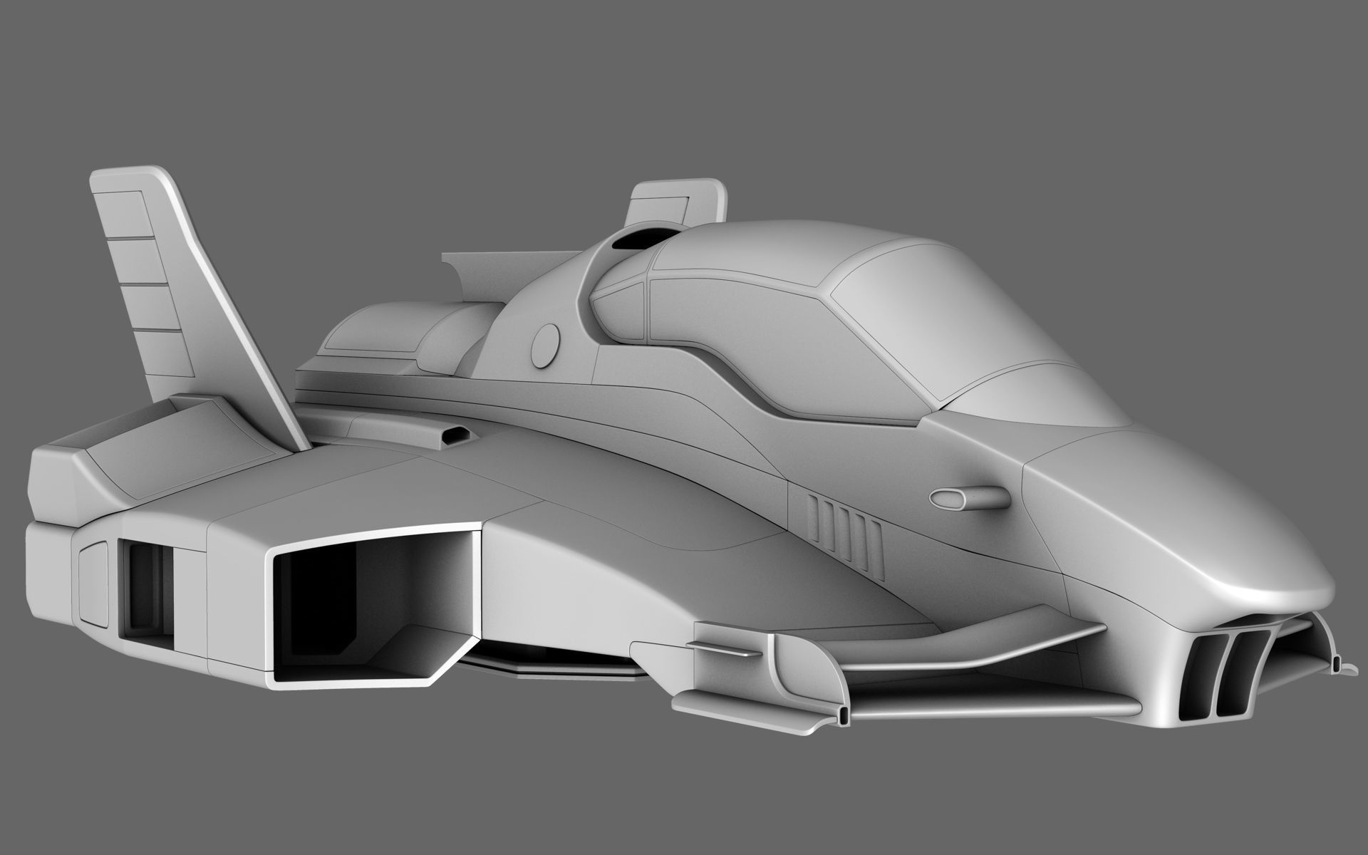 Sci-Fi Race Car Future Formula 3D model_3