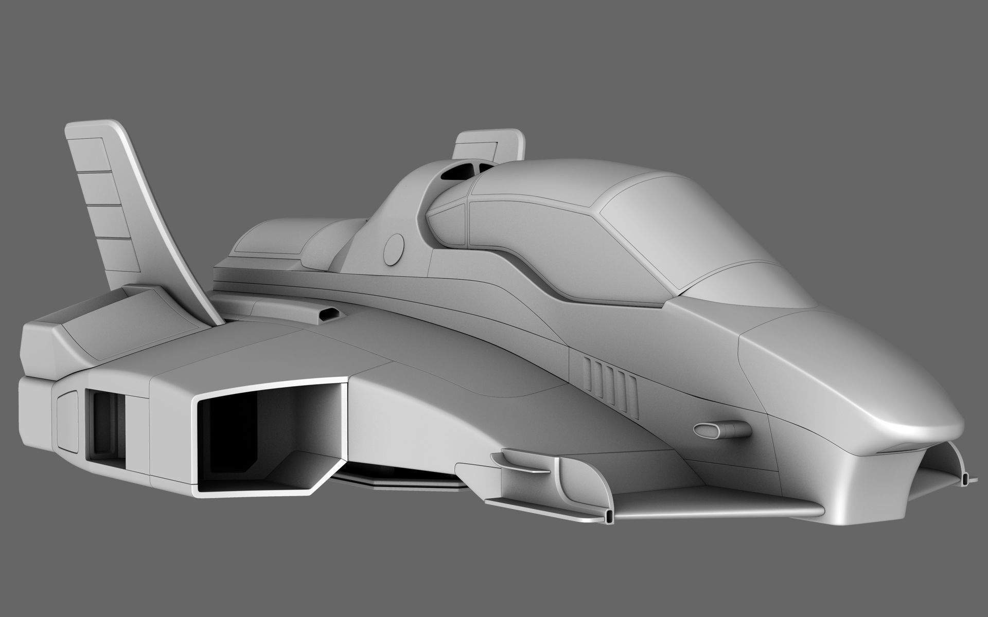 Sci-Fi Race Car Future Formula 3D model_2