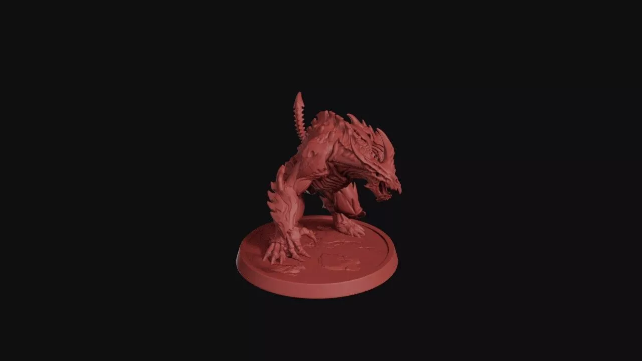 Skeletal Bone Monster Beast Miniature 3D print model