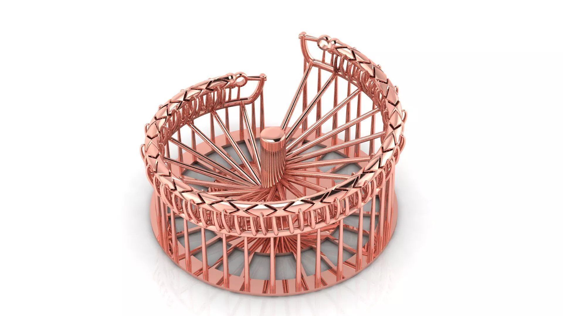 8mm spiral Pre supported Braided Chain Bracelet 3D Printable 3D print model