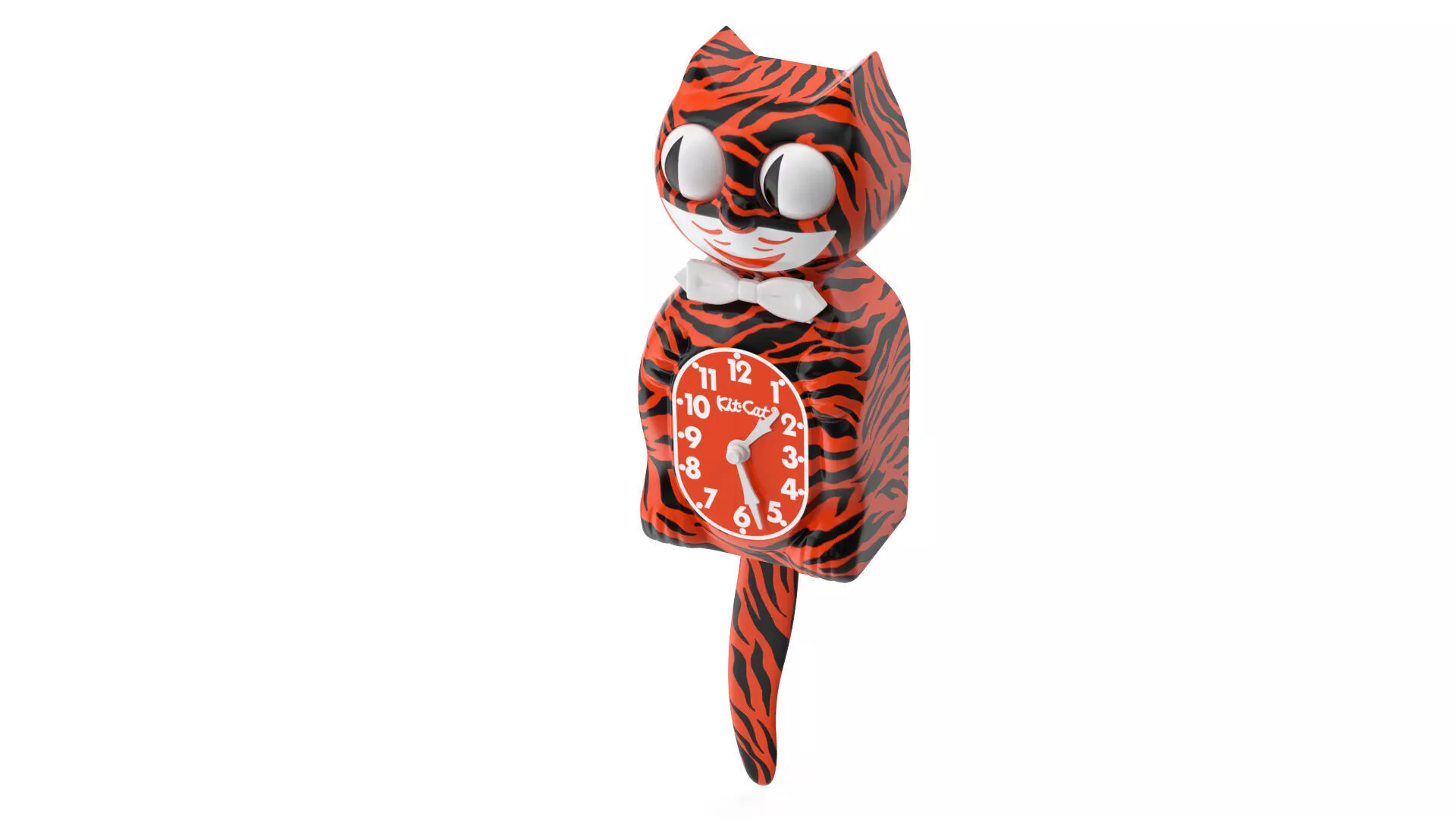 Bengal Tiger Kit Cat Clock Rigged 3D model