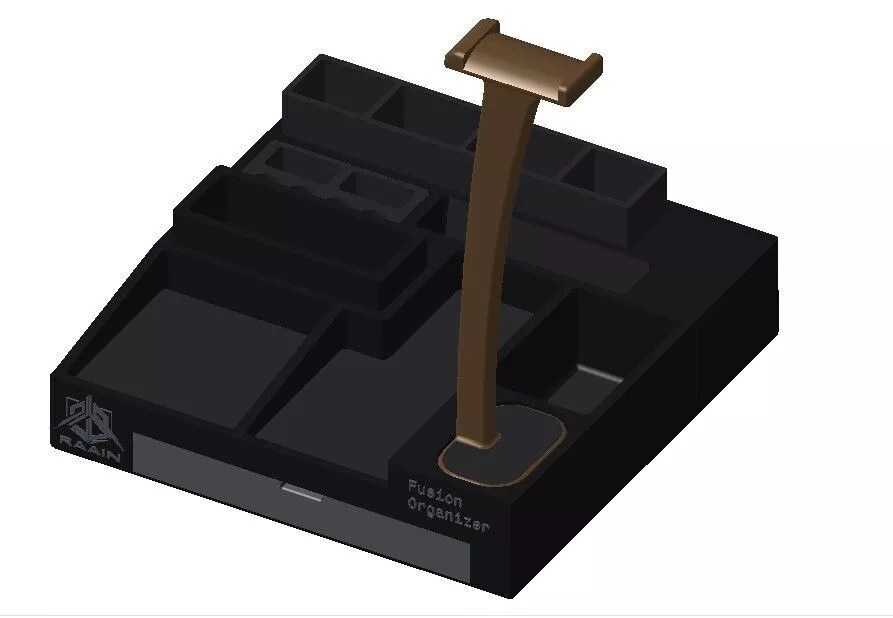 Fusion Desk Organizer Desktop Organizer Phone Headphone Stand 3D print model