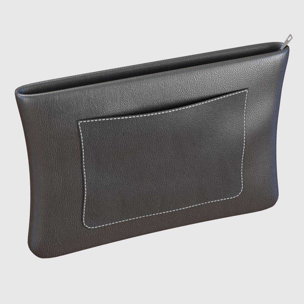 Leather Pouch 3D model_1