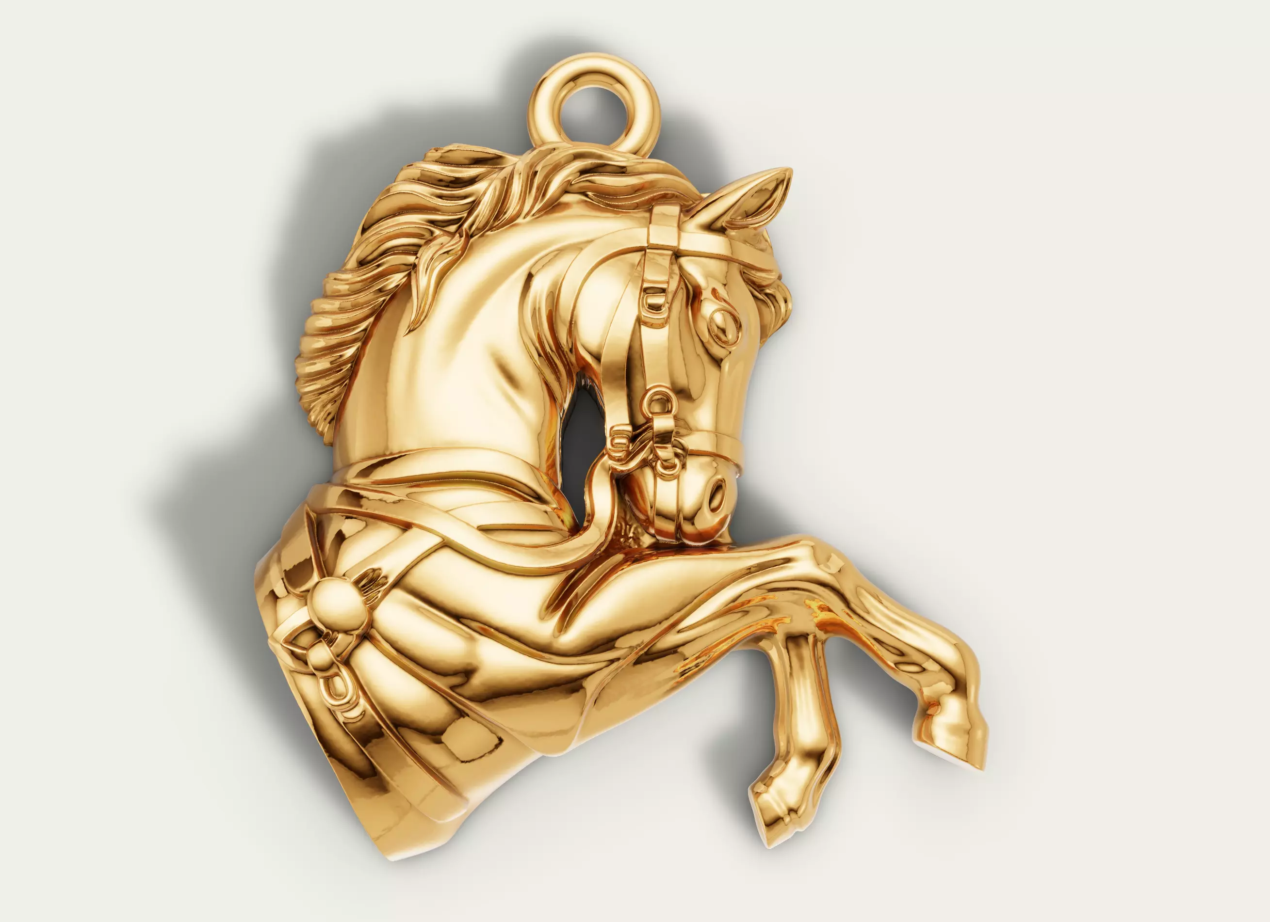 Equestrian Horse Bust Pendant 3D print model