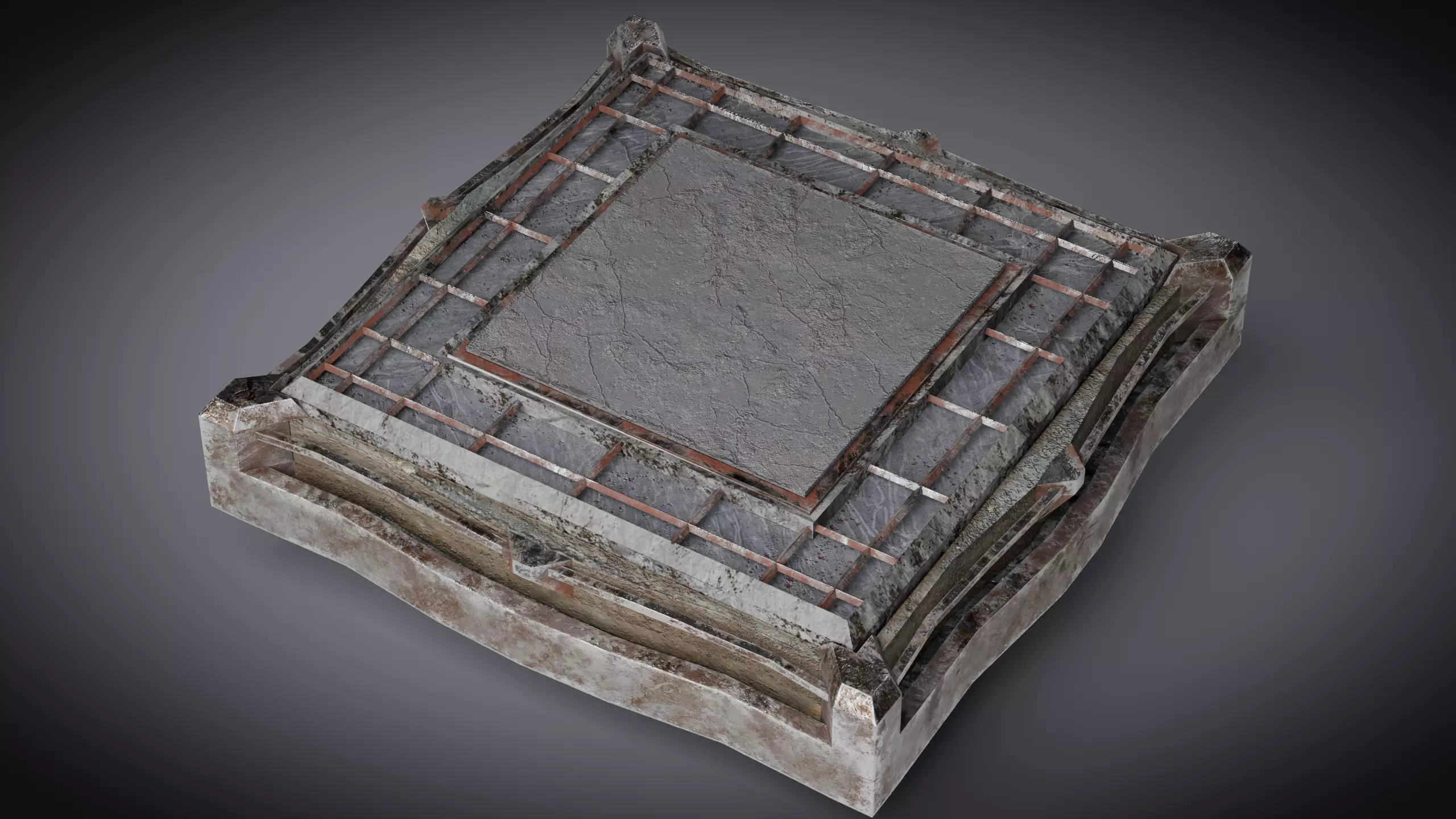 Dungeon Pressure Plate Low-poly 3D model