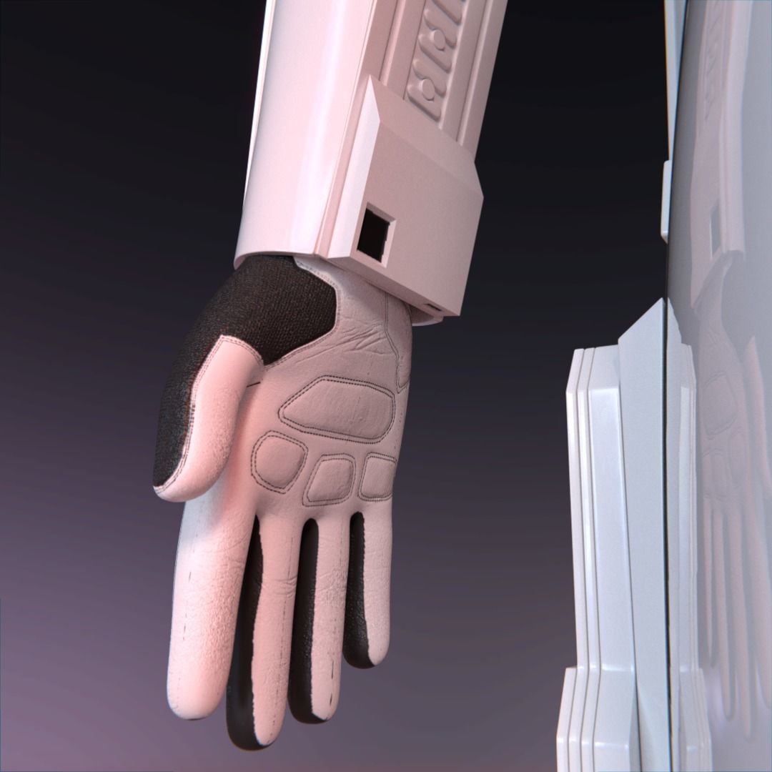 Stormtrooper officer - First Order Low-poly 3D model_4