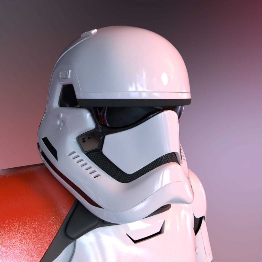 Stormtrooper officer - First Order Low-poly 3D model_2