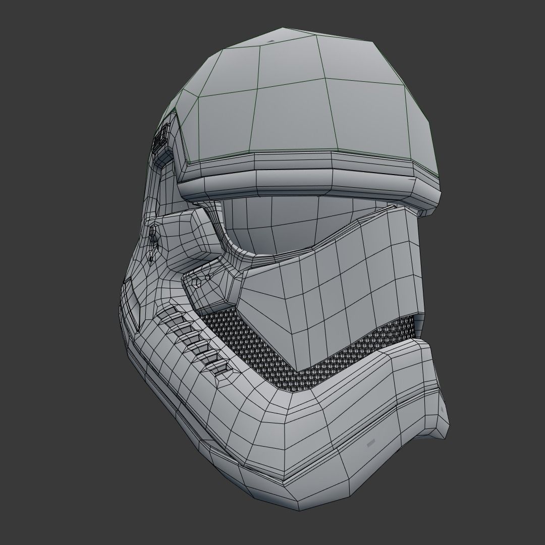 Stormtrooper officer - First Order Low-poly 3D model_14