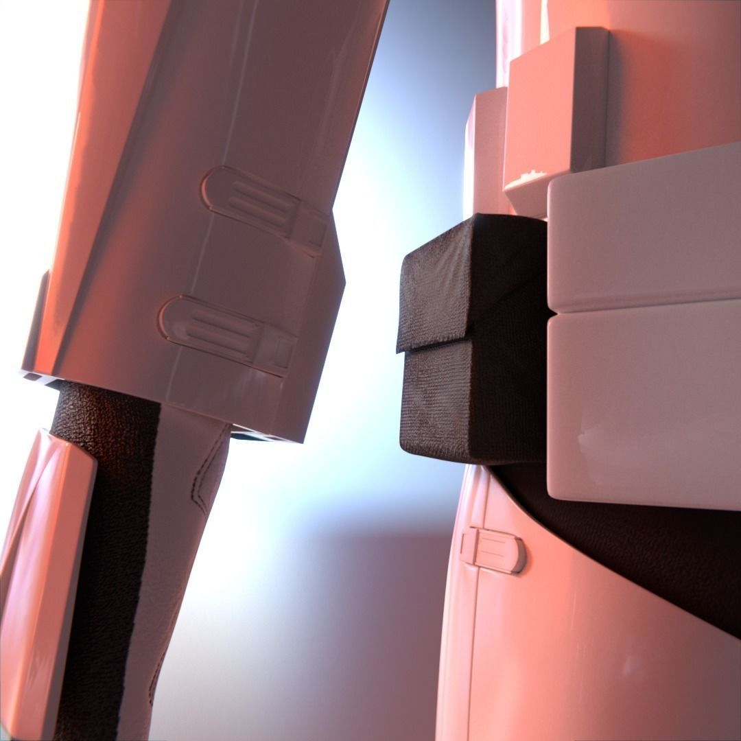 Stormtrooper officer - First Order Low-poly 3D model_5