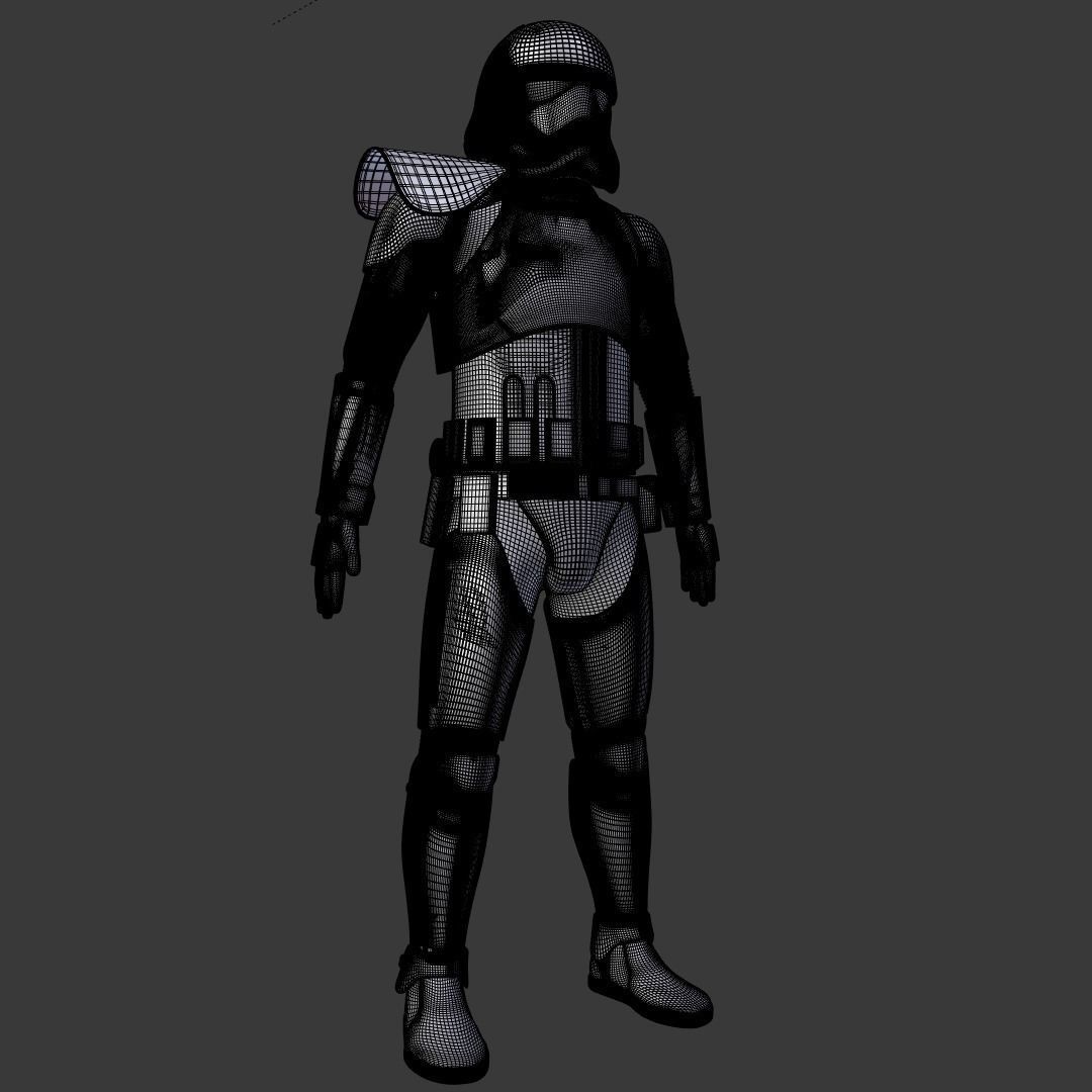 Stormtrooper officer - First Order Low-poly 3D model_17