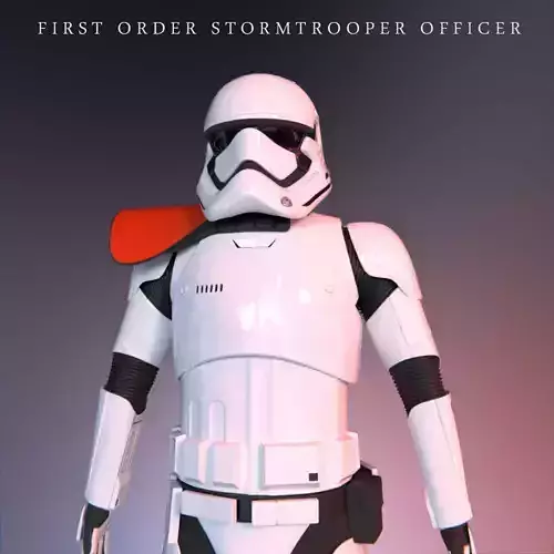 Stormtrooper officer - First Order Low-poly 3D model