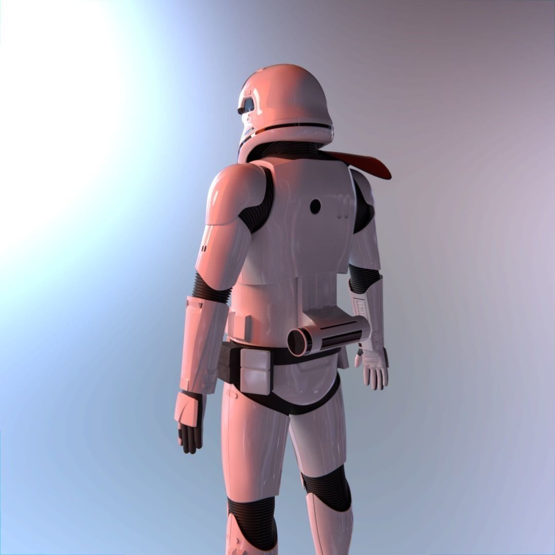 Stormtrooper officer - First Order Low-poly 3D model_9