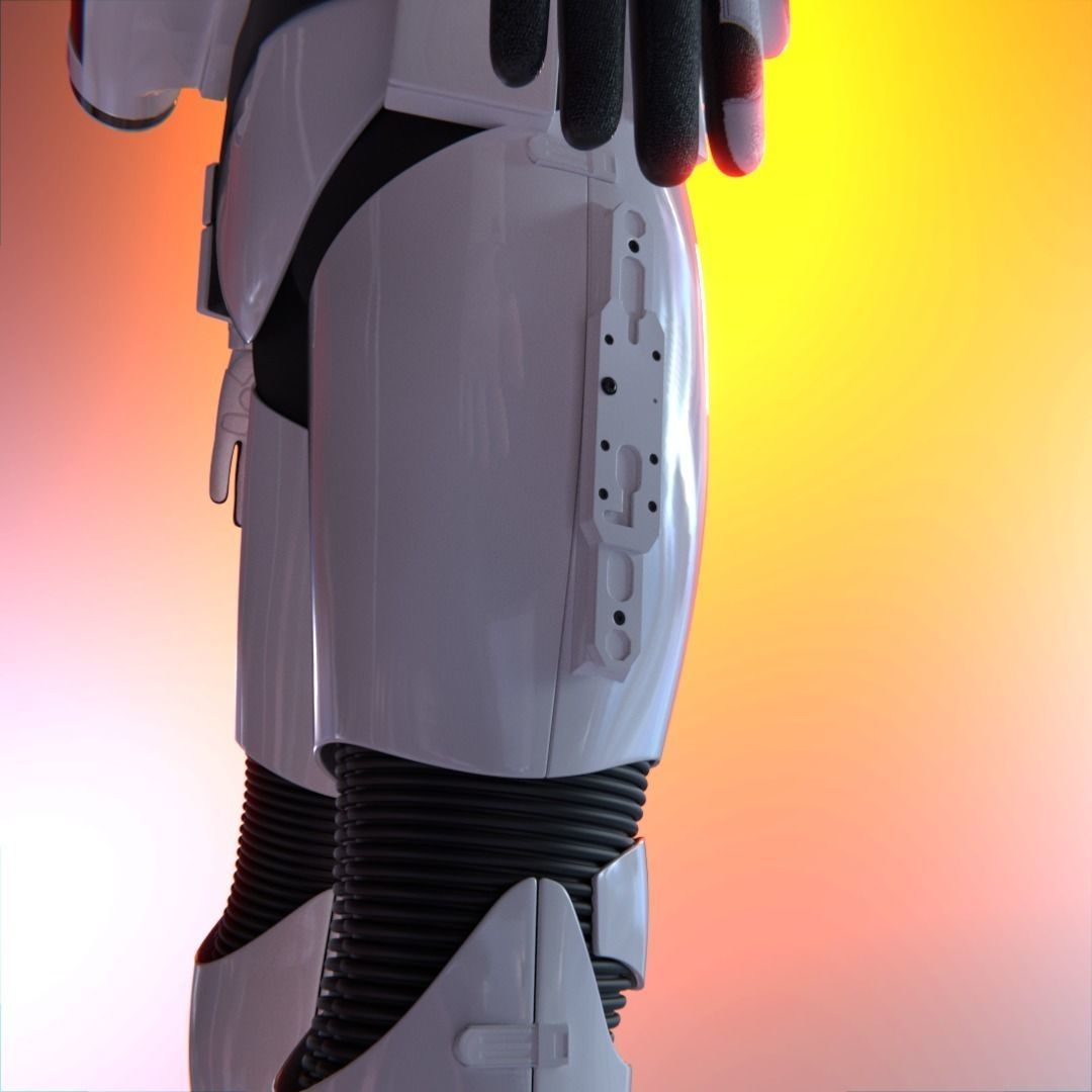 Stormtrooper officer - First Order Low-poly 3D model_6
